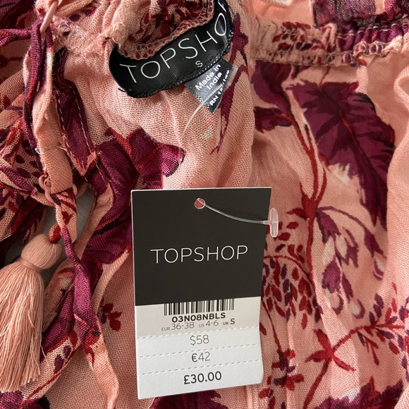 TopShop Cold Shoulder floral coverup - Picture 5 of 6